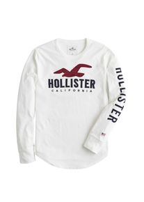 Hollister, Herren Shirt 'ICONIC', Dunkelblau / Weinrot / Wei&szlig;
