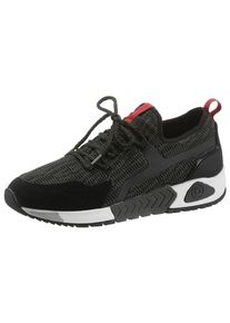 Bugatti, Herren Sneaker, Rot / Schwarz / Schwarzmeliert / Wei&szlig;
