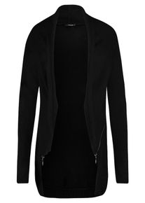 Supermom, Damen Strickjacke 'Black Zip', Schwarz
