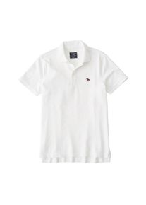 Abercrombie & Fitch Abercrombie & Fitch, Herren Poloshirt 'STRETCH POLO CORE NEUTRALS 3CC', Wei&szlig;