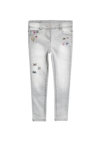 next, M&auml;dchen Jeans Slim Fit mit Stickereien f&uuml;r M&auml;dchen, Grau