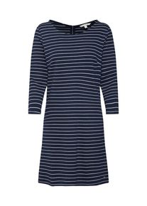 Tom Tailor Denim, Damen Kleid, Blau / Offwhite