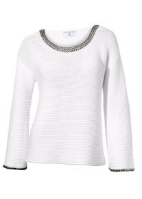 Heine, Damen Oversized-Pullover, Weiß