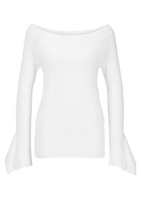 Heine, Damen Pullover, Wei&szlig;