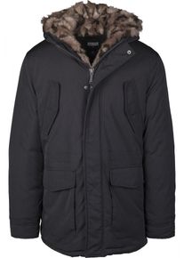 Urban Classics, Herren Parka, Schwarz