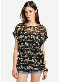 Khujo, Damen Blusenshirt 'Janneke', Hellgr&uuml;n / Schwarz