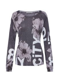monari, Damen Pullover, Anthrazit / Hellgrau