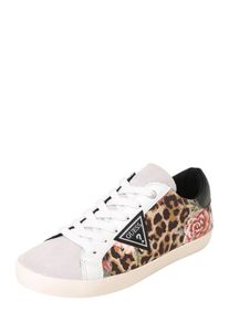 Guess, Damen Sneaker 'VEGA', Braun / Hellgrau / Hellgrün / Rosa / Schwarz / Weiß