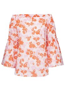 Seidensticker, Damen Carbluse, Hellpink / Orangerot / Weiß