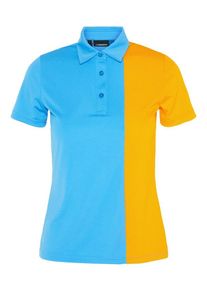 J. Lindeberg J.Lindeberg, Damen Poloshirt 'Peka', Hellblau / Goldgelb