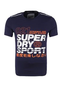Superdry, Herren Sport-Sweatshirts 'ACTIVE GRAPHIC S/S TEE', Navy / Orange / Weiß