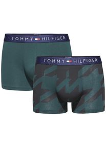 Tommy Hilfiger, Herren Tagw&auml;sche ́trunk 2 pack houndstooth ́, Dunkelgr&uuml;n