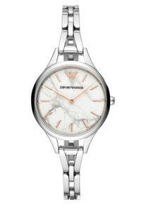 Emporio Armani, Damen uhr, Silber / Weiß
