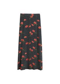 Mango, Damen Rock 'Flor-A', Hellgrün / Rot / Schwarz