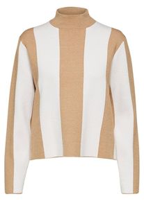 Selected Femme, Damen Pullover, Honig / Weiß