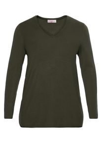 sheego Casual, Damen Pullover, Khaki