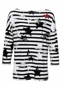 Heine, Damen Ringelshirt, Schwarz / Weiß