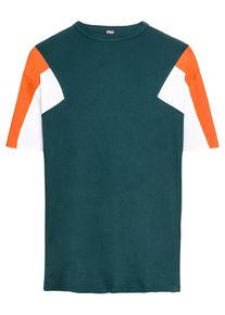 Urban Classics, Herren T-Shirt '3-Tone Tee', Petrol / Orange / Wei&szlig;