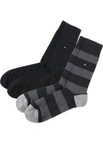 Tommy Hilfiger, Herren Socken, Hellgrau / Dunkelgrau / Schwarz