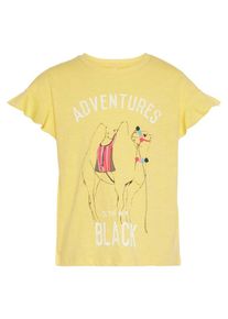 name it, Mädchen Oversize Print T-Shirt, Gelb / Rot