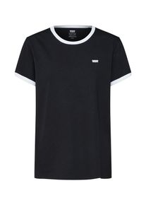 Levi's LEVI'S, Damen Shirt 'Perf Non-Gaphic Ringer', Schwarz / Wei&szlig;