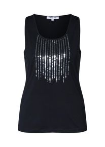 ABOUT YOU, Damen Top 'Nora', Schwarz / Silber