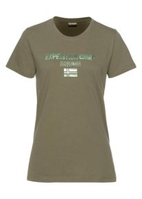 Napapijri, Damen T-Shirt, Oliv