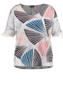 SAMOON, Damen T-Shirt, Blau / Hellgrau / Dunkelgrau / Ros&eacute; / Wei&szlig;