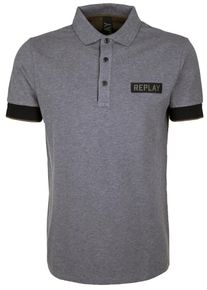 Replay, Herren Poloshirt, Grau / Schwarz