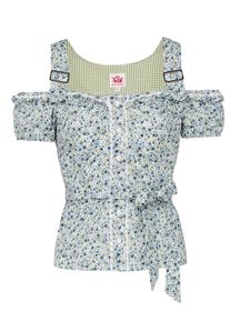 Spieth & Wensky SPIETH & WENSKY, Damen Hemdbluse 'Giesing', Blau / Hellblau / Pastellgr&uuml;n