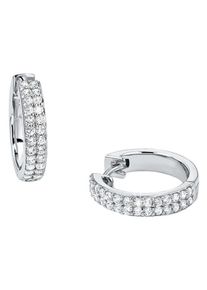 s.Oliver RED LABEL, Damen Paar Klappcreolen, Silber