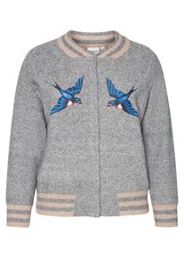JUNAROSE, Damen Strickjacke, Grau