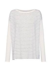 GAP, Damen Pullover, Hellgrau / Wei&szlig;