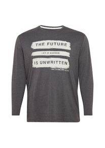 Tom Tailor, Herren T-Shirt, Basaltgrau / Weiß