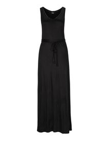 s.Oliver BLACK LABEL, Damen Maxikleid mit Summer-Print, Schwarz