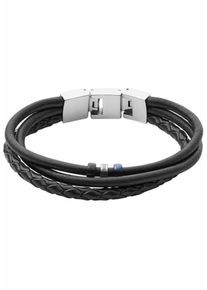 Fossil, Herren Armband 'MENS CASUAL', Blau / Schwarz / Silber