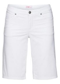 sheego Basic, Damen Bermudas, Wei&szlig;