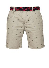 s.Oliver RED LABEL, Herren Shorts 'Plek Loose', Hellbeige / Taubenblau