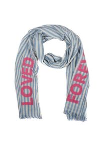 Zwillingsherz, Damen Tuch 'Loved forever', Blau / Pink