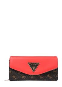 Guess, Damen Geldbörse 'MADDY SLG LRG CLUTCH ORGANIZER', Kastanienbraun / Feuerrot