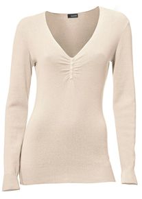 Heine, Damen Feinstrickpullover, Creme