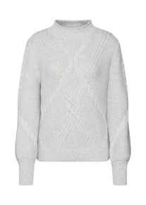 Banana Republic, Damen Pullover 'CABLE MOCK NECK CHUNKY COSY', Hellgrau