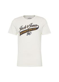 Jack & Jones JACK & JONES, Herren T-Shirt 'JJELOGO TEE SS CREW NECK TWO', Nude / Dunkelgelb / Anthrazit / Weiß