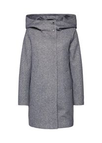 Only, Damen Mantel 'onlMADDIE LIGHT HOODED LONG COAT CC OTW', Hellgrau