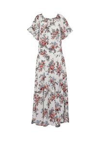 Glamorous, Damen Kleid 'KA5944', Grau / Karminrot / Weiß