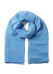 Tom Tailor, Damen Schal, Hellblau / Silber