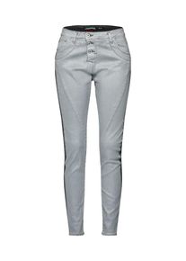 PLEASE, Damen Jeans, Silbergrau