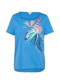 Esprit, Damen T Shirt 'Tropical Tee', Himmelblau / Mischfarben
