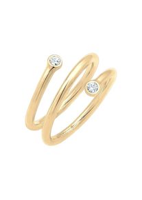 Elli, Damen Wickelring, Gold / Weiß