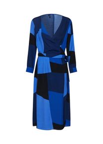 Véro Moda VERO MODA, Damen Kleid 'VMMOLLY WRAP 7/8 CALF DRESS', Hellblau / Dunkelblau